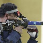 Sanjeev Rajput won the men's 50m rifle 3 positions gold with a Games record